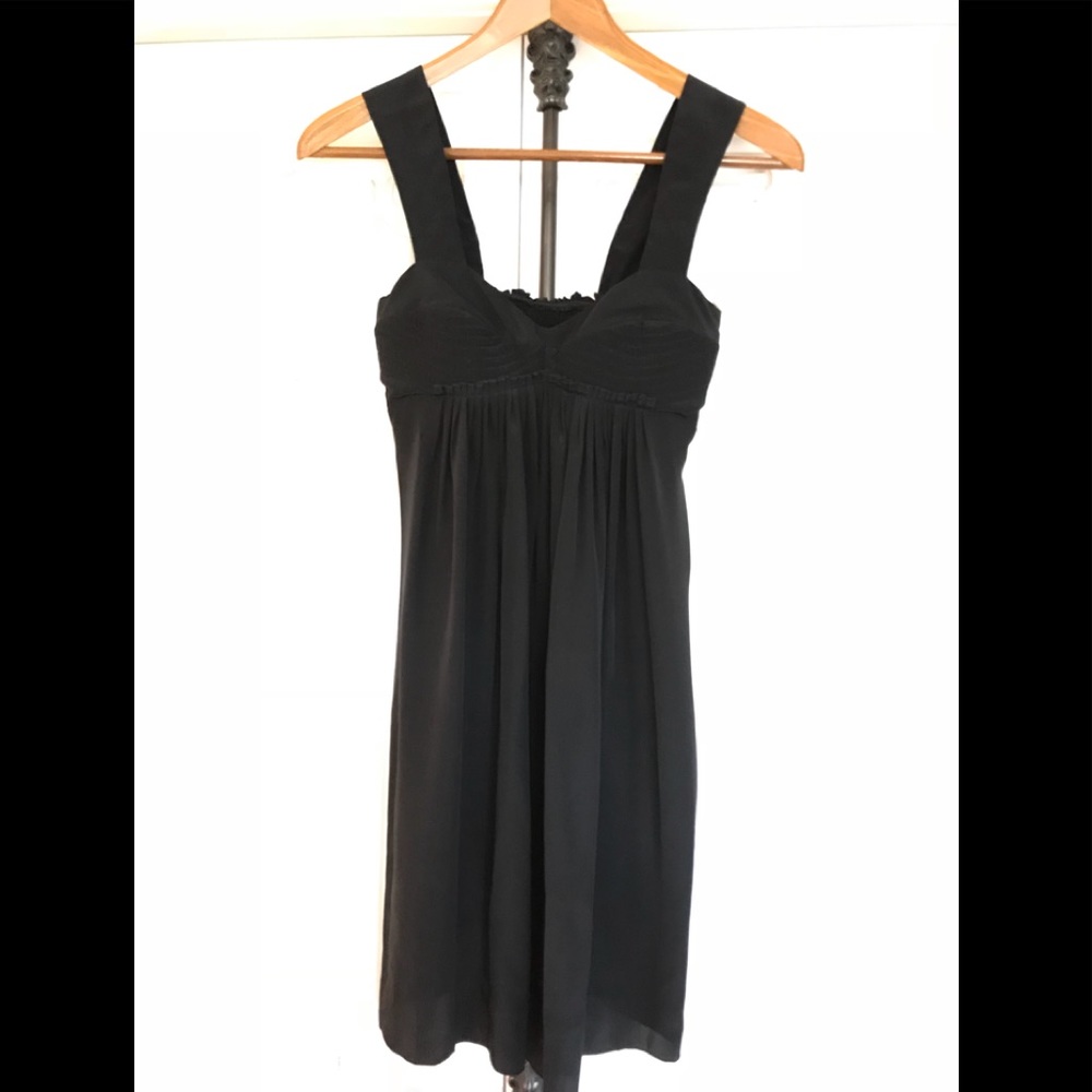 Black Halo Black Silk sleeveless mini dress